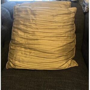 Throw Pillows/2 Martha Stewart for Macys Cream Silk feel Pleated 20x20